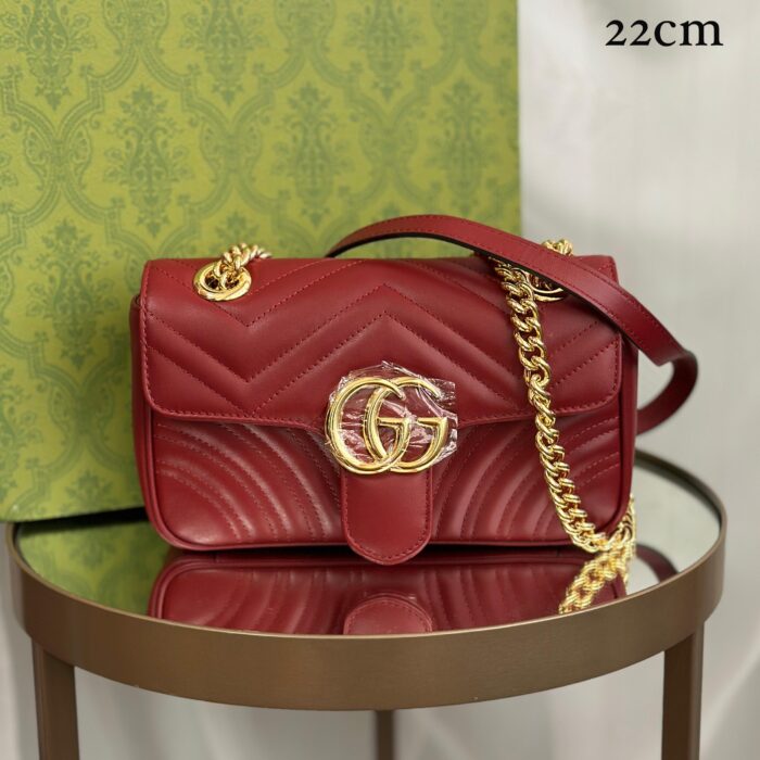(++CORES EM ANEXO-Bolsa Gucci Marmont 22cm - Imagem 6