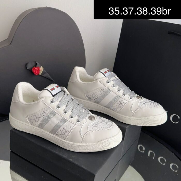 tênis Gucci Screener branco/prata