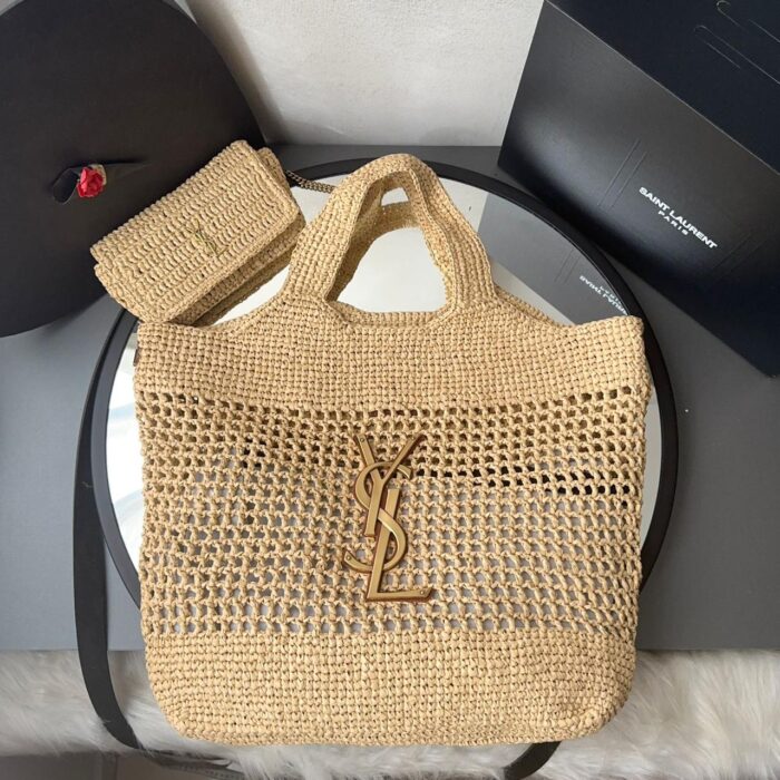 bolsa de praia YSL ICARE RAFIA