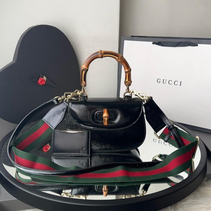 bolsa Gucci alça bambu