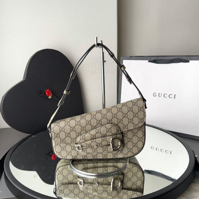 ++CORES EM ANEXO bolsa Gucci Horsebit ombro - Imagem 6