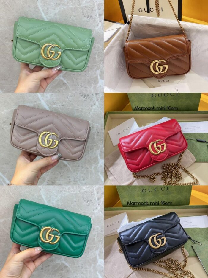 ++CORES EM ANEXO-Bolsa Gucci Marmont SuperMini