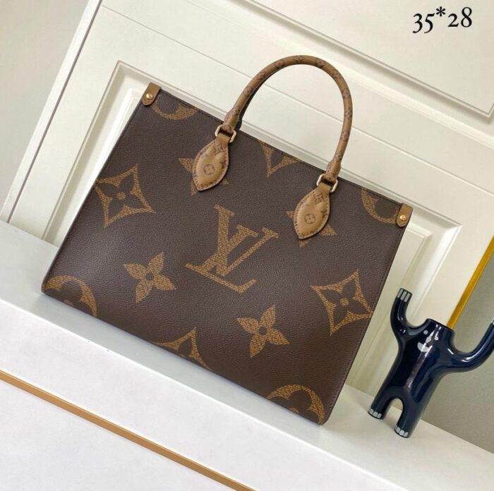 bolsa LV Onthego marrom/caramelo