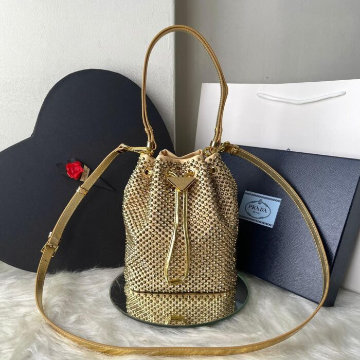 ++CORES EM ANEXO Bolsa Prada Pedras Bucket