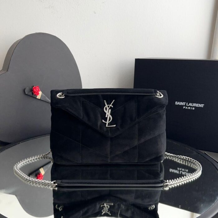 ++CORES EM ANEXO Bolsa YSL puffer suede - Imagem 5