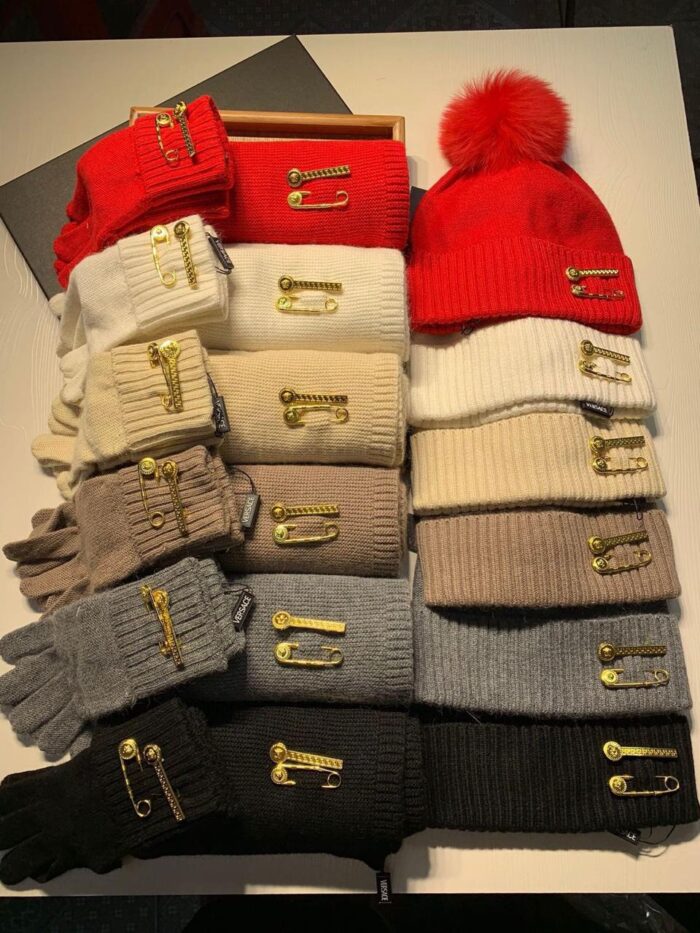 ++CORES EM ANEXO kit inverno Balmain | cachecol luvas gorro touca