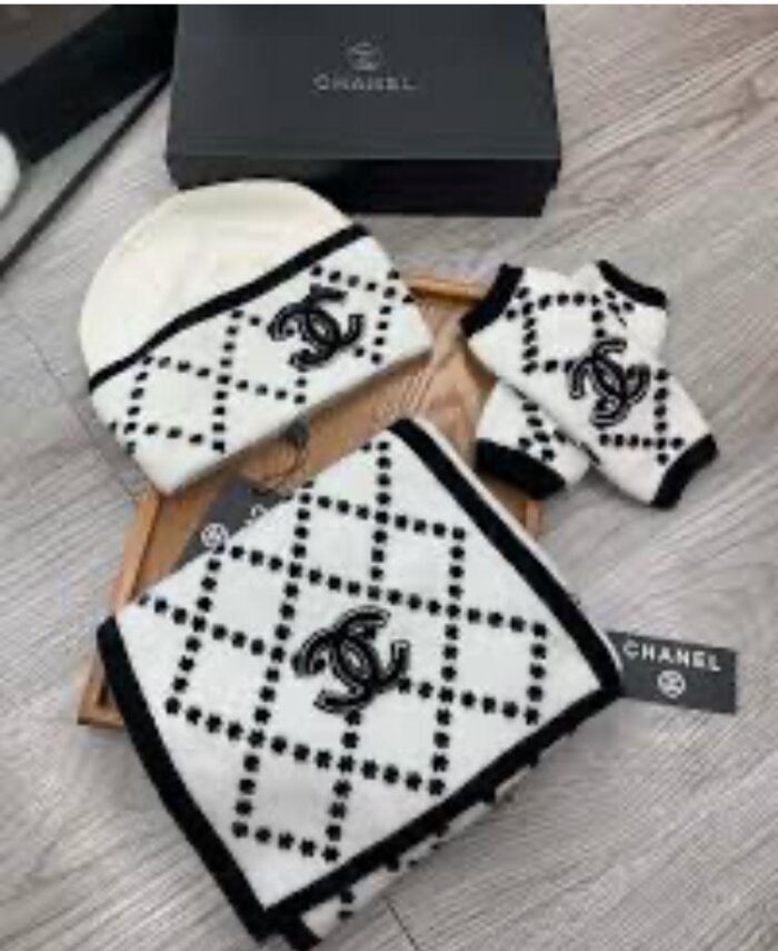 ++CORES EM ANEXO Kit Inverno Chanel | touca cachecol luvas - Imagem 6