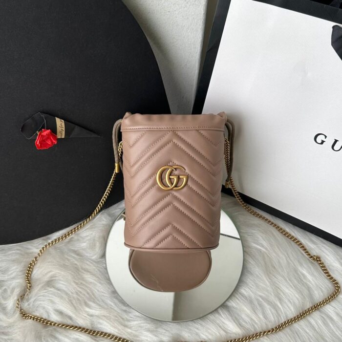 ++CORES EM ANEXO-Bolsa Gucci Marmont Bucket - Imagem 4