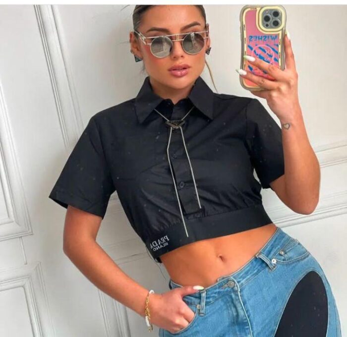 ++ CORES EM ANEXO-camisa cropped Prada