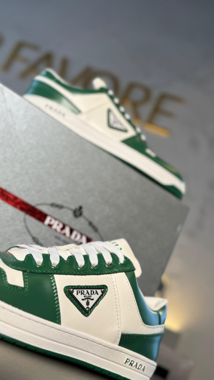 Prada Downtown Leather Sneakers - Imagem 5