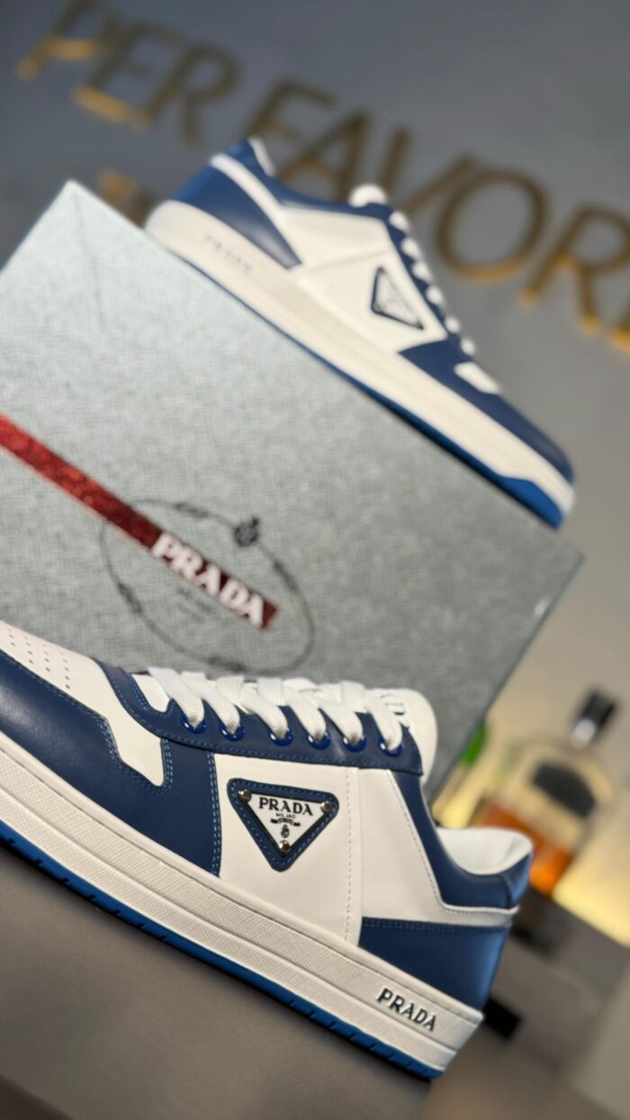 Prada Downtown Leather Sneakers - Imagem 4