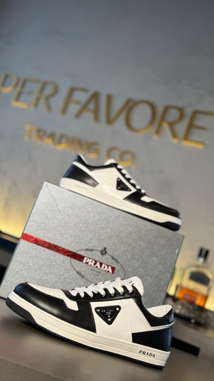 Prada Downtown leather sneakers - Imagem 3