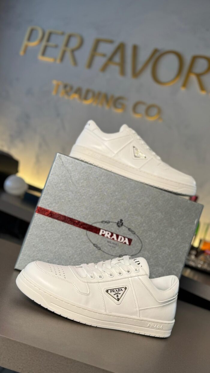 Prada Downtown Leather Sneakers - Imagem 2